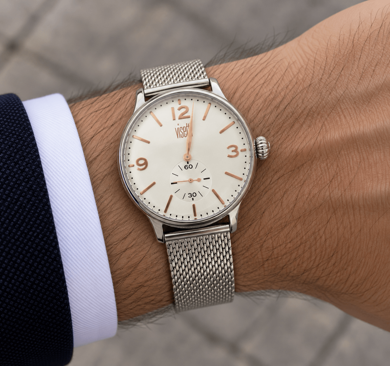 Visetti Ρολόι Με Ατσάλι Μπρασελέ TB-SW677SS. — φωτογραφία 3