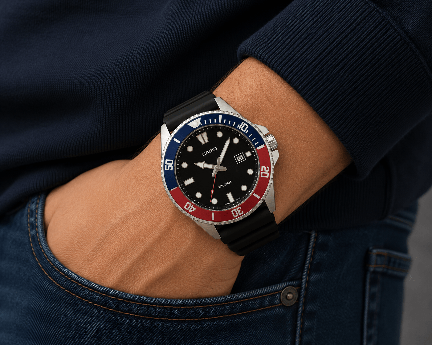 Casio Ρολόι MDV-107-1A3VEF με δίχρωμη στεφάνη. — φωτογραφία 2