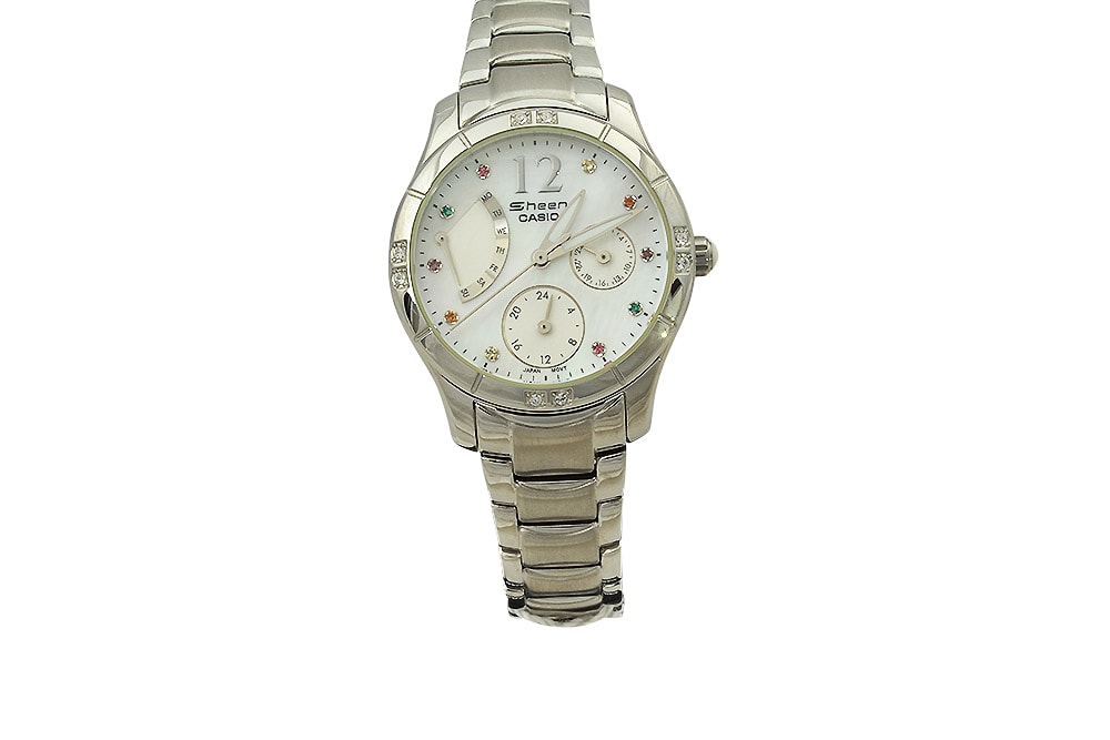 Casio Sheen Ρολόι, Με Μπρασελέ SHN-3016DP-7ADR. — φωτογραφία 1
