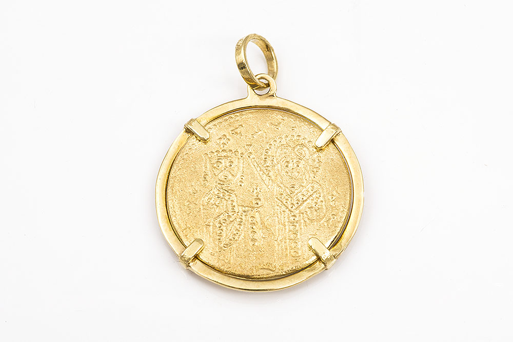 Κωνσταντινάτο χρυσό Κ14, ΙΣΧΣΝΙΚΑ, σε στρογγυλό σχήμα.