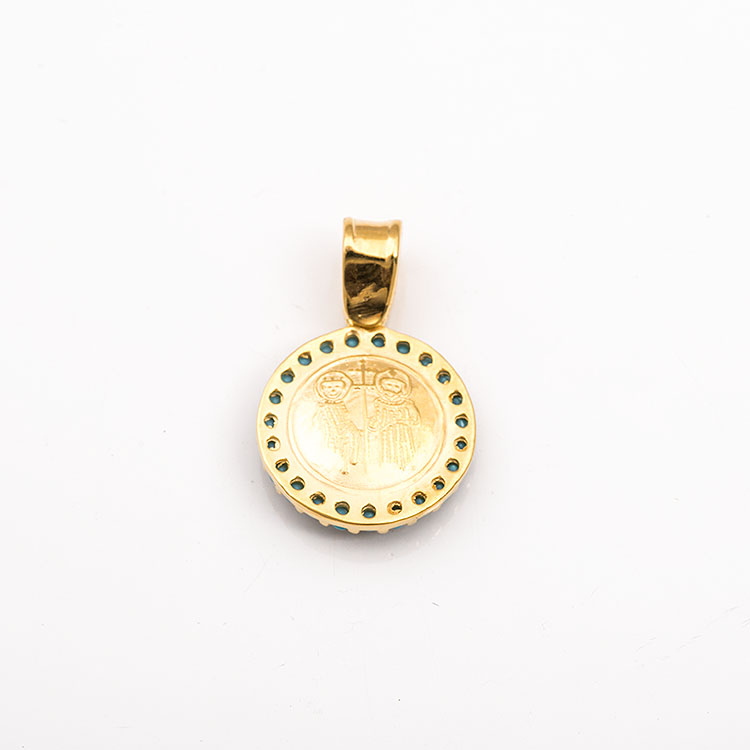 Εντυπωσιακό στρογγυλό Κωνσταντινάτο δίχρωμο χρυσό Κ9 ΙΣΧΣΝΙΚΑ.