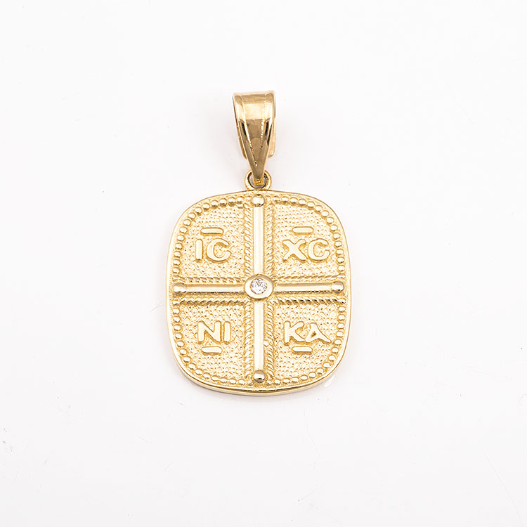 Χρυσό Κωνσταντινάτο Κ9 σε ορθογώνιο σχήμα με μία πέτρα.