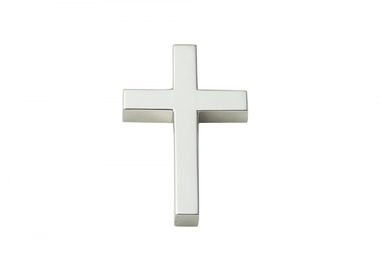 Λευκόχρυσος, Βαπτιστικός Σταυρός Κ14, Με Τετράγωνες Άκρες.