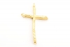 Βαπτιστικός σταυρός χρυσός Κ14 χειροποίητος.