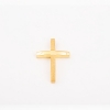 Χρυσός σταυρός Κ9, με λουστρέ-ματ επιφάνεια, χωρίς κρίκο.